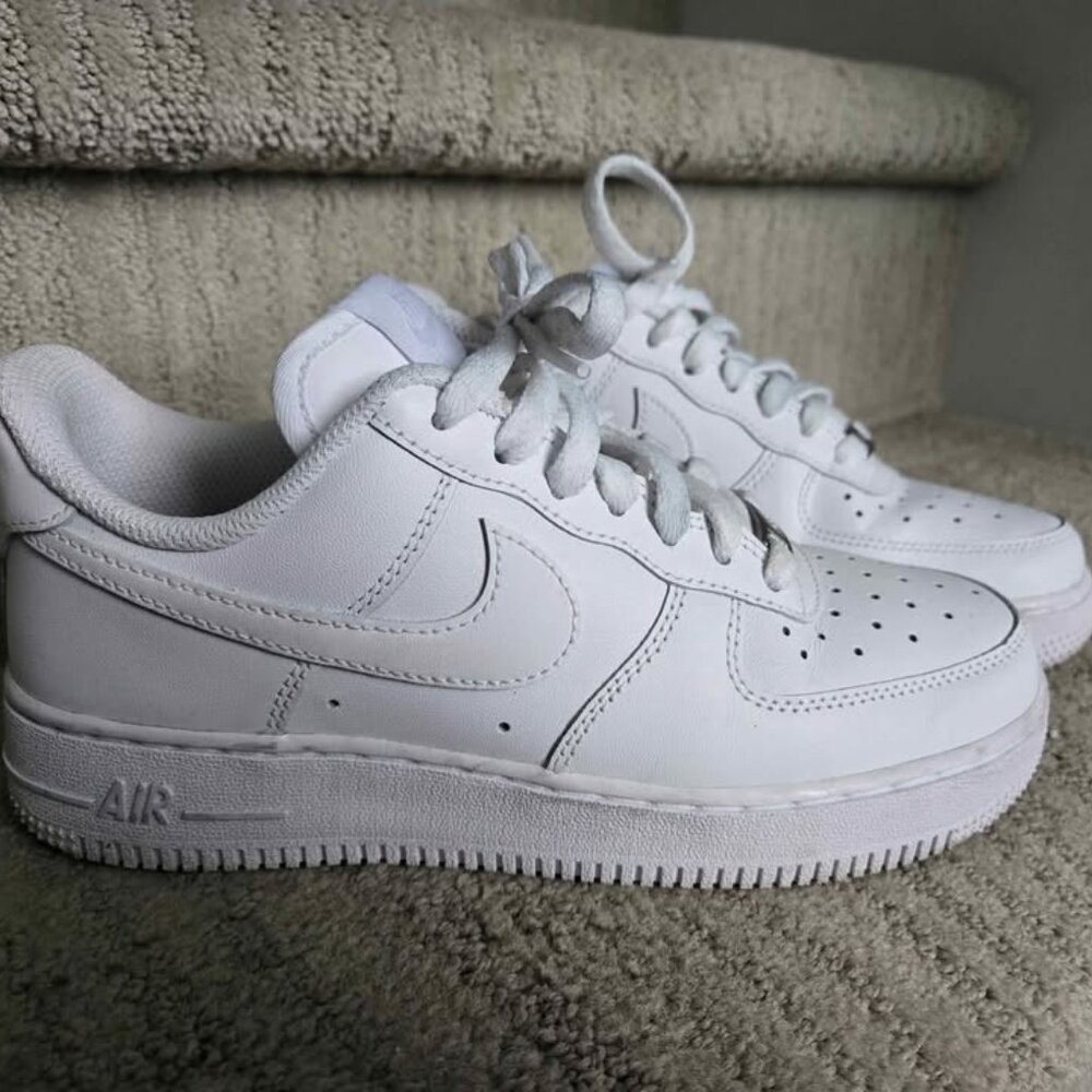 Womens All White Airforce 1's 07 Sneaker